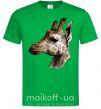 Мужская футболка Жираф карандашом Зеленый фото