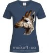 Жіноча футболка Жираф карандашом Темно-синій фото
