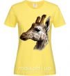Женская футболка Жираф карандашом Лимонный фото