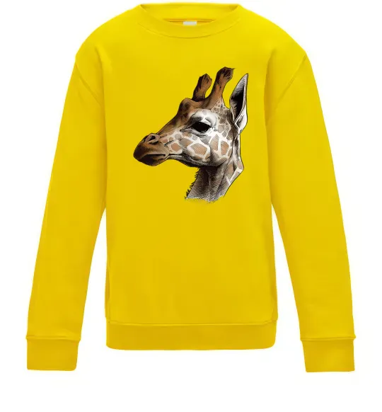 Дитячий світшот Жирафа олівцем Сонячно жовтий фото