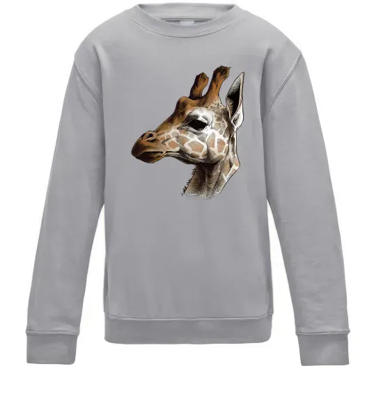 Дитячий світшот Жирафа олівцем Сірий меланж фото