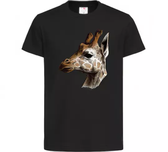 Дитяча футболка Жирафа олівцем Чорний фото