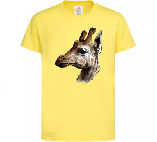 Дитяча футболка Жирафа олівцем Лимонний фото