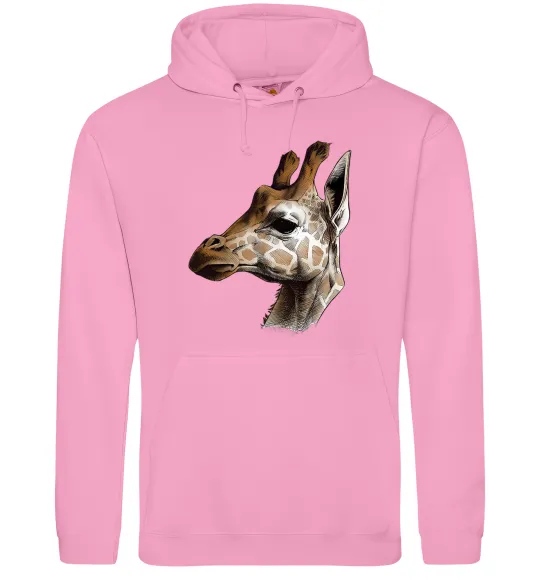 Чоловіча толстовка (худі) Жирафа олівцем Рожевий фото