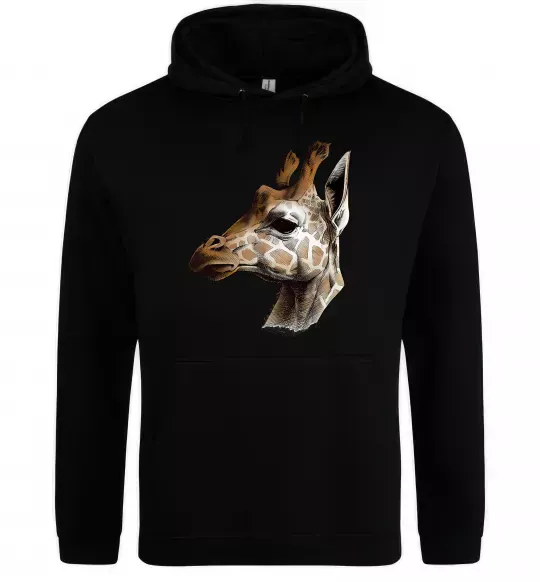 Жіноча толстовка (худі) Жирафа олівцем Чорний фото