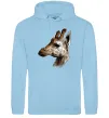 Женская толстовка (худи) Жирафа олівцем Голубой фото