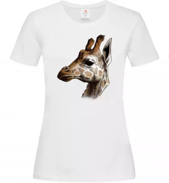 Жіноча футболка Жирафа олівцем Білий фото