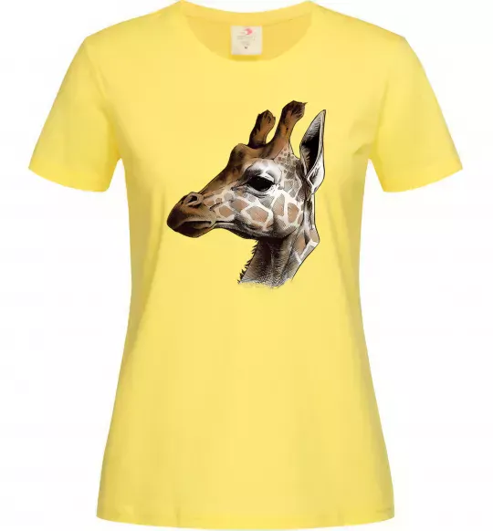Жіноча футболка Жирафа олівцем Лимонний фото