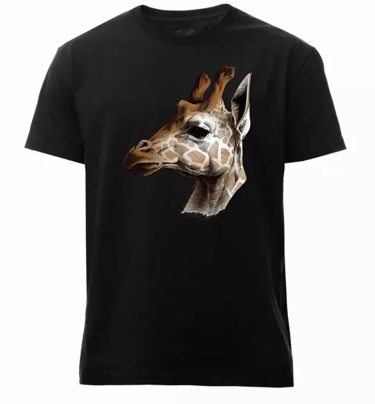 Чоловіча преміум футболка Жирафа олівцем Чорний фото
