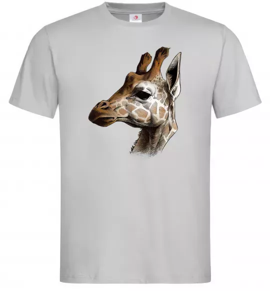 Чоловіча футболка Жирафа олівцем Сірий фото