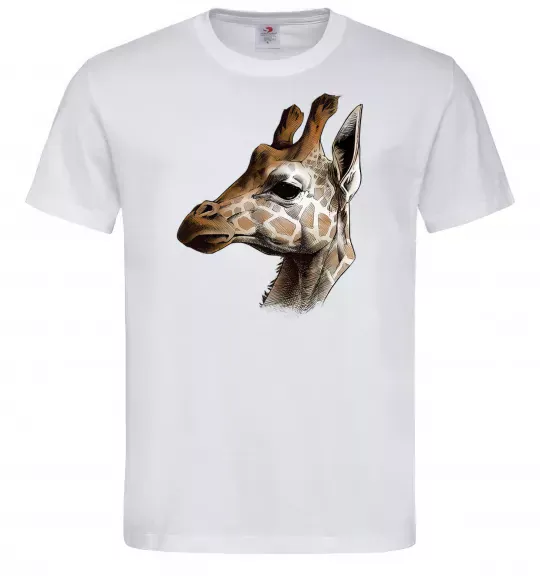 Чоловіча футболка Жирафа олівцем Білий фото