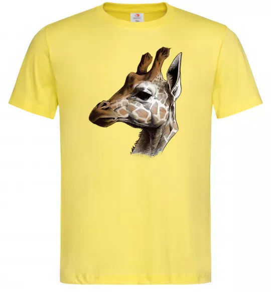 Чоловіча футболка Жирафа олівцем Лимонний фото