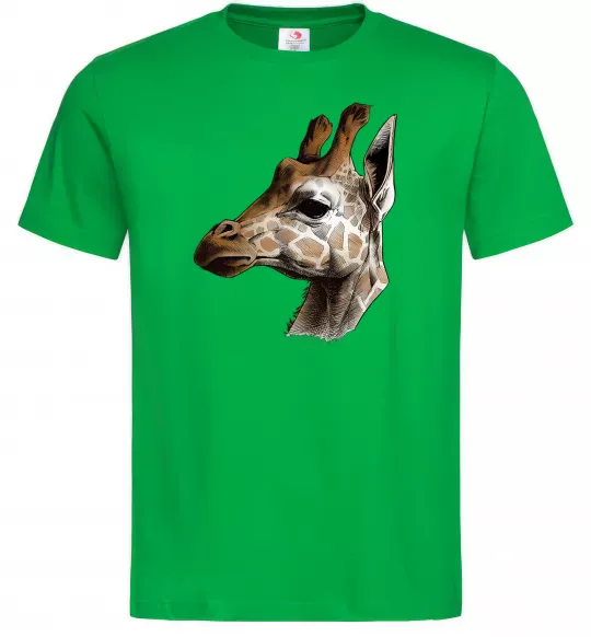 Чоловіча футболка Жирафа олівцем Зелений фото