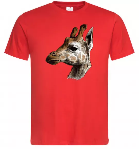 Чоловіча футболка Жирафа олівцем Червоний фото