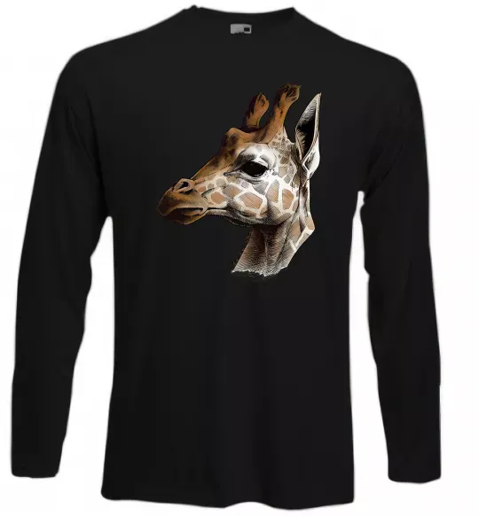 Лонгслів Жирафа олівцем Чорний фото