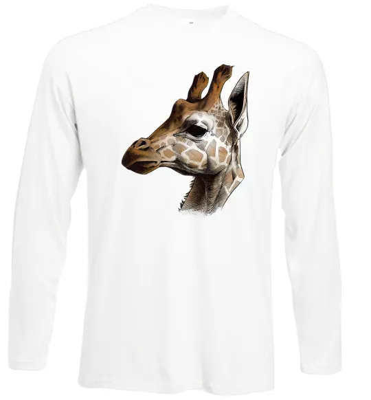 Лонгслів Жирафа олівцем Білий фото