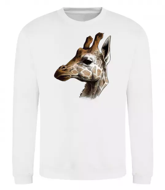 Свитшот Жирафа олівцем Белый фото