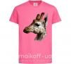 Детская футболка Жираф карандашом Ярко-розовый фото