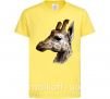 Дитяча футболка Жираф карандашом Лимонний фото