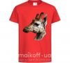 Дитяча футболка Жираф карандашом Червоний фото