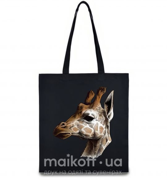 Еко-сумка Жираф карандашом Чорний фото