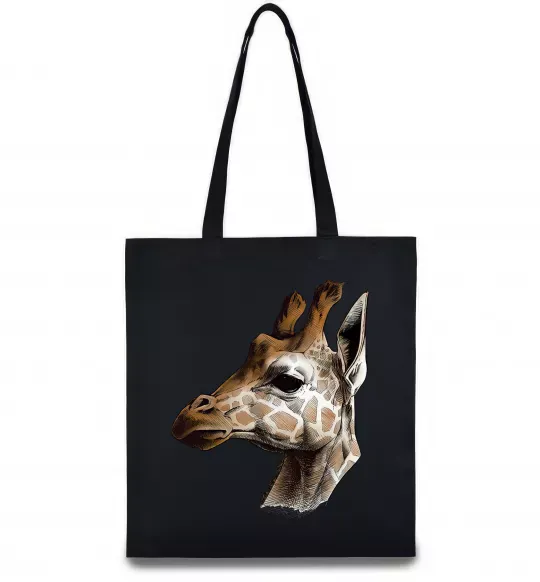 Эко-сумка Жирафа олівцем Черный фото