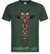 Мужская футболка Жираф в рисунках Темно-зеленый фото