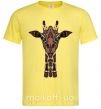 Чоловіча футболка Жираф в рисунках Лимонний фото