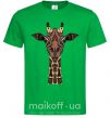 Чоловіча футболка Жираф в рисунках Зелений фото