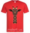 Чоловіча футболка Жираф в рисунках Червоний фото