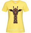 Жіноча футболка Жираф в рисунках Лимонний фото