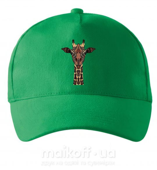 Кепка Жираф в рисунках Зеленый фото