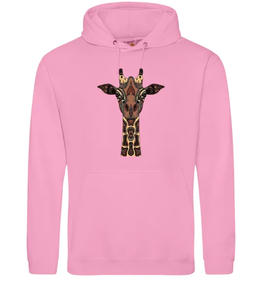 Чоловіча толстовка (худі) Жирафа в малюнках Рожевий фото