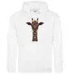 Чоловіча толстовка (худі) Жирафа в малюнках Білий фото