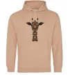 Чоловіча толстовка (худі) Жирафа в малюнках Пісочний фото
