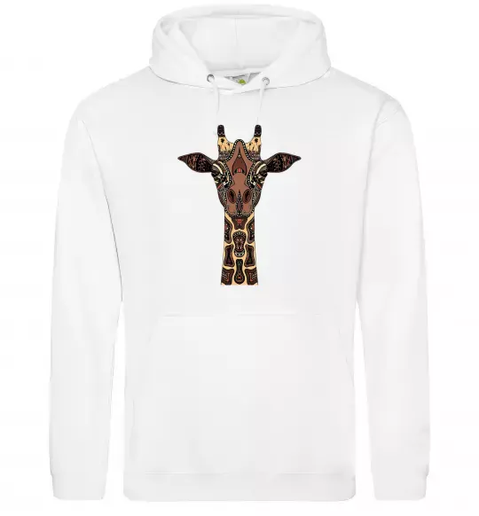 Жіноча толстовка (худі) Жирафа в малюнках Білий фото