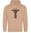 Жіноча толстовка (худі) Жирафа в малюнках Пісочний Жіноча толстовка (худі) Жирафа в малюнках Пісочний фото