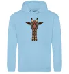 Женская толстовка (худи) Жирафа в малюнках Голубой фото