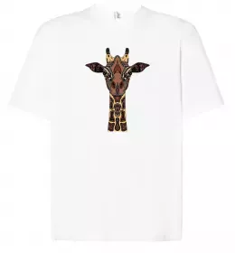 Футболка Оверсайз Жираф завис Белый фото