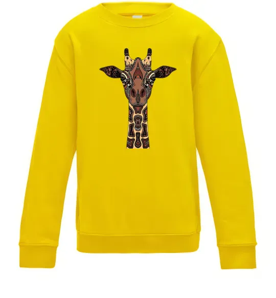 Дитячий світшот Жирафа в малюнках Сонячно жовтий фото