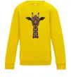 Дитячий світшот Жирафа в малюнках Сонячно жовтий Дитячий світшот Жирафа в малюнках Сонячно жовтий фото