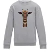 Дитячий світшот Жирафа в малюнках Сірий меланж Дитячий світшот Жирафа в малюнках Сірий меланж фото