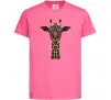 Детская футболка Жирафа в малюнках Ярко-розовый Детская футболка Жирафа в малюнках Ярко-розовый фото