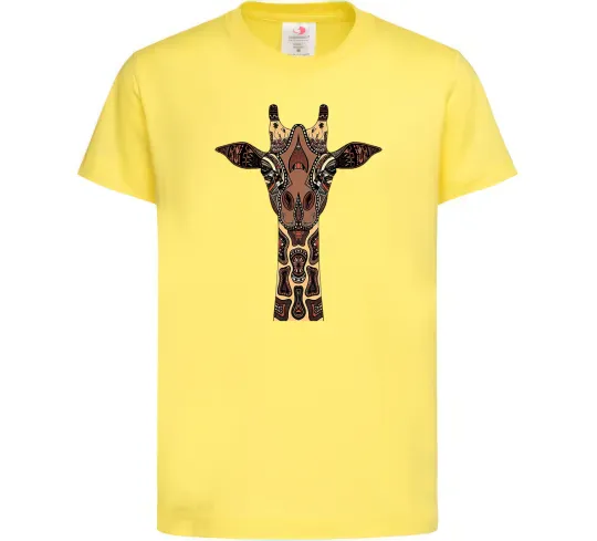 Детская футболка Жирафа в малюнках Лимонный фото