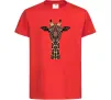Детская футболка Жирафа в малюнках Красный Детская футболка Жирафа в малюнках Красный фото