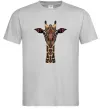 Чоловіча футболка Жирафа в малюнках Сірий фото
