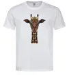 Чоловіча футболка Жирафа в малюнках Білий фото