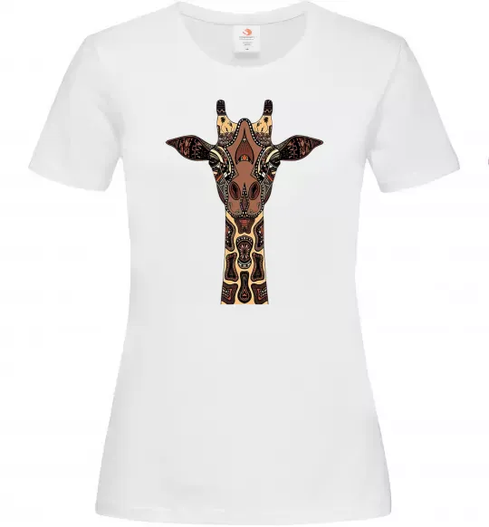 Женская футболка Жирафа в малюнках Белый фото