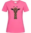Женская футболка Жирафа в малюнках Ярко-розовый фото