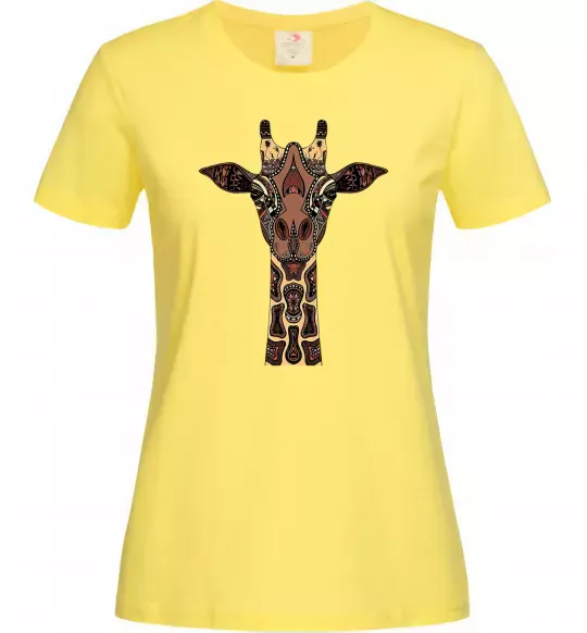 Женская футболка Жирафа в малюнках Лимонный фото